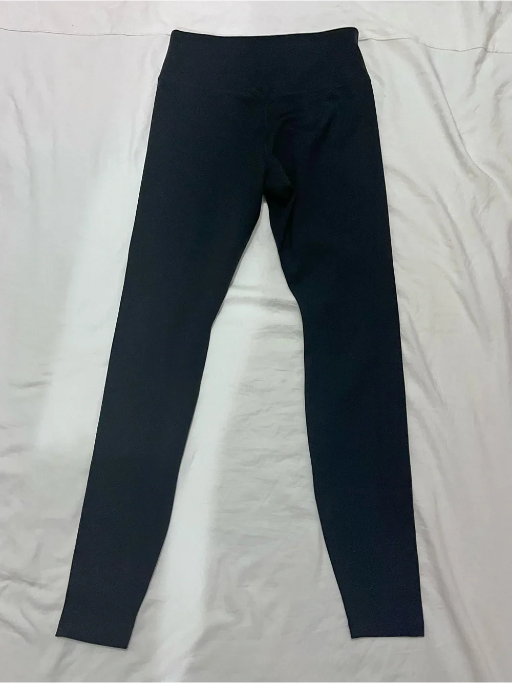 Nike Black High-Rise Leggings with White Swoosh and Logo